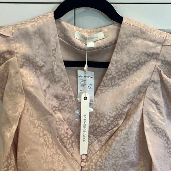 Jonathan Simkai V neck button down shirt